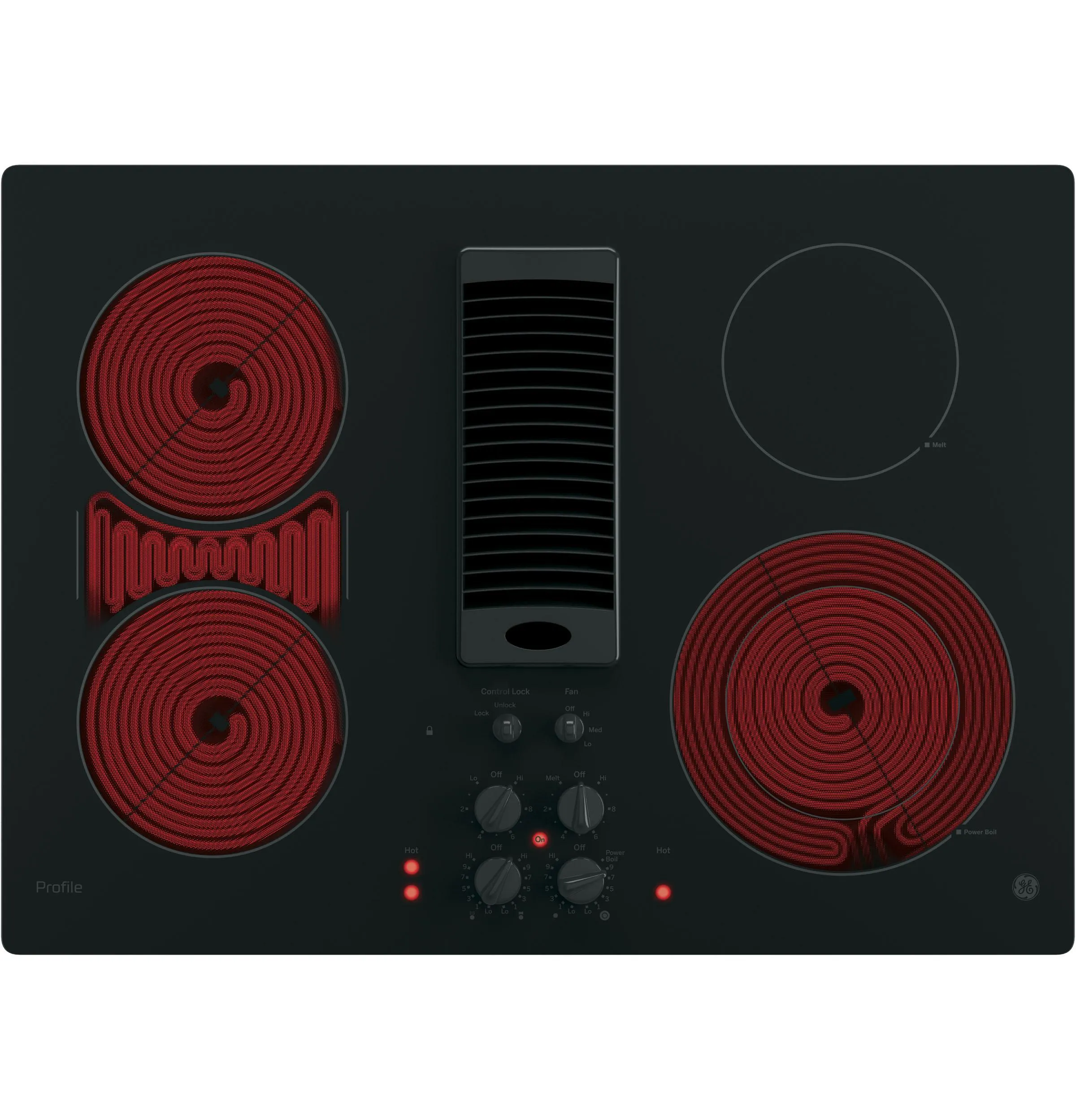 PP9830DRBB GE Profile™ 30" Downdraft Electric Cooktop