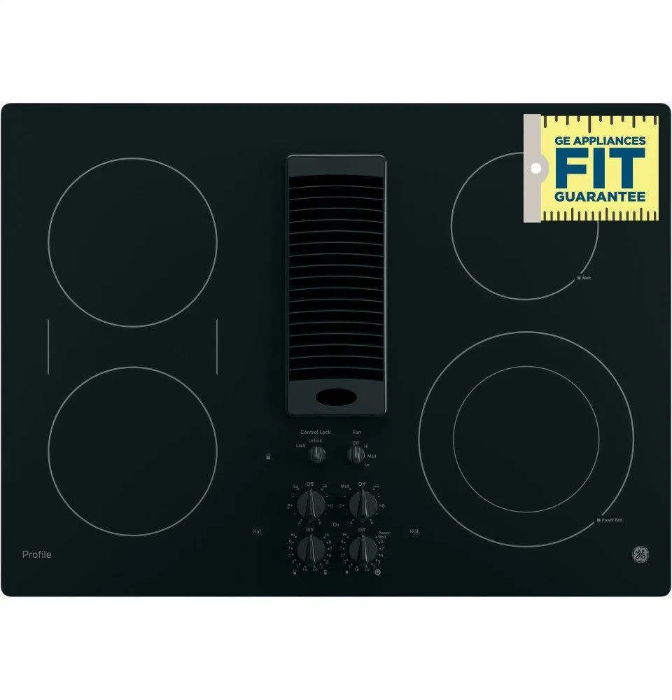 PP9830DRBB GE Profile™ 30" Downdraft Electric Cooktop