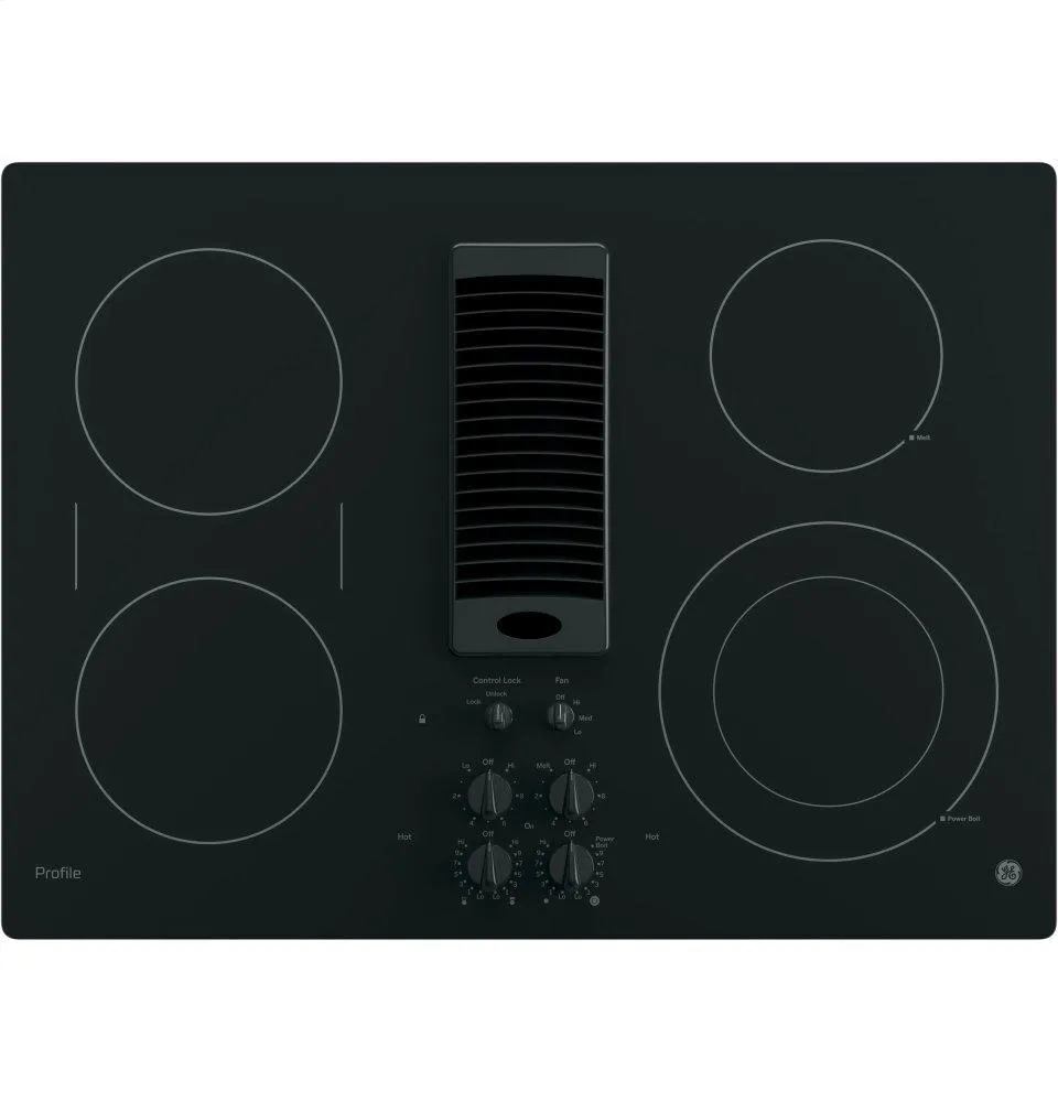 PP9830DRBB GE Profile™ 30" Downdraft Electric Cooktop