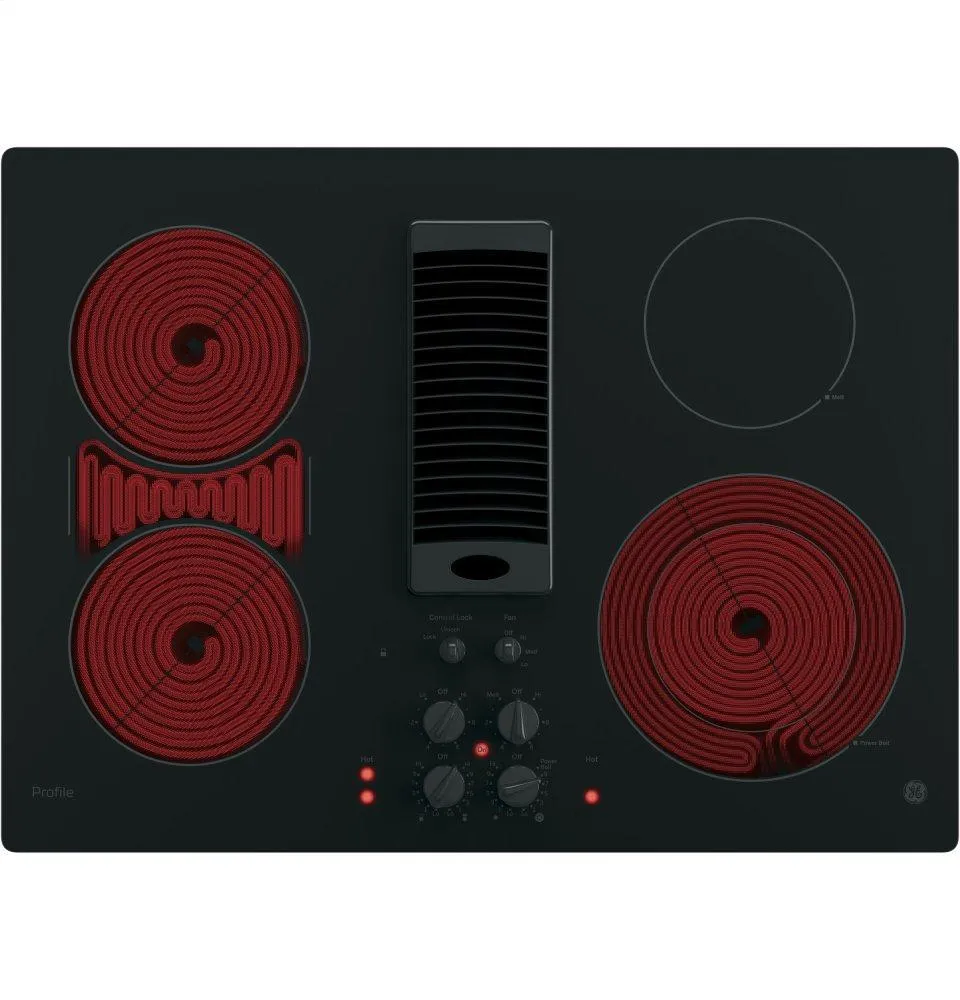 PP9830DRBB GE Profile™ 30" Downdraft Electric Cooktop