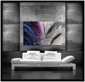 Purple Jackson Pollock art Vintage Style artwork large Oil Painting on Canvas - Luxury Modern Wall Art | Sparkling Beauty 3