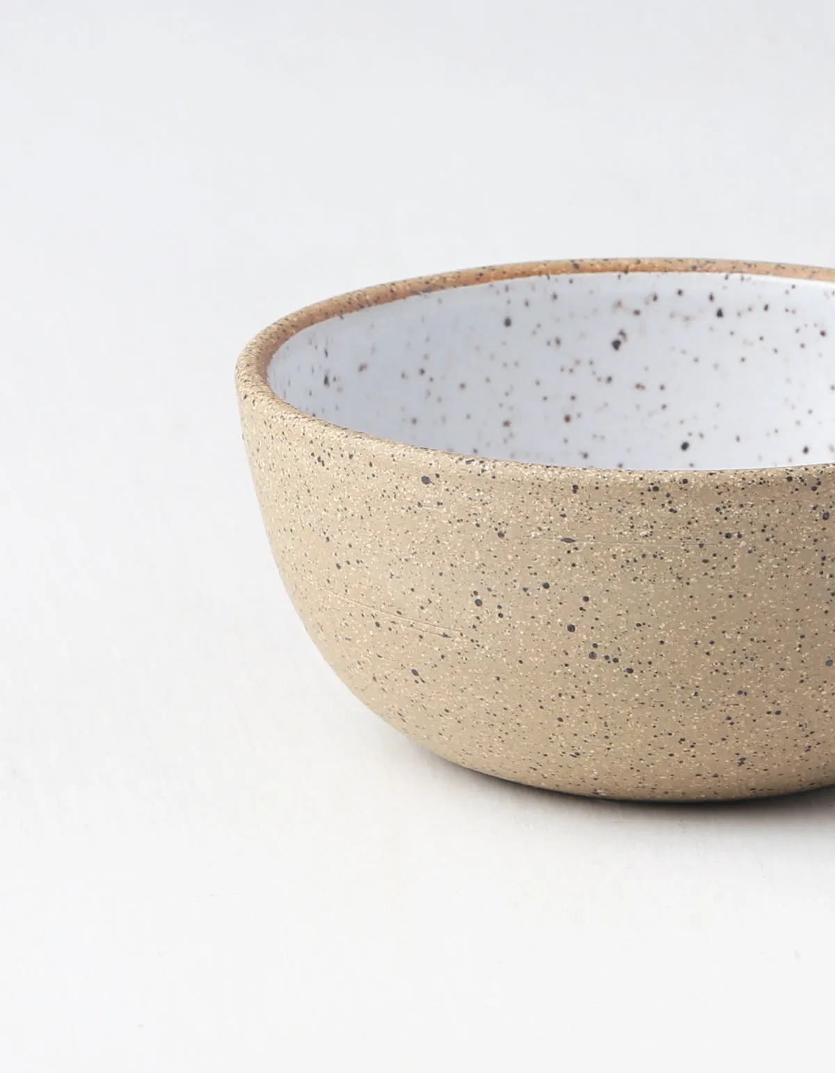 Raw Speckled Small Serving Bowl