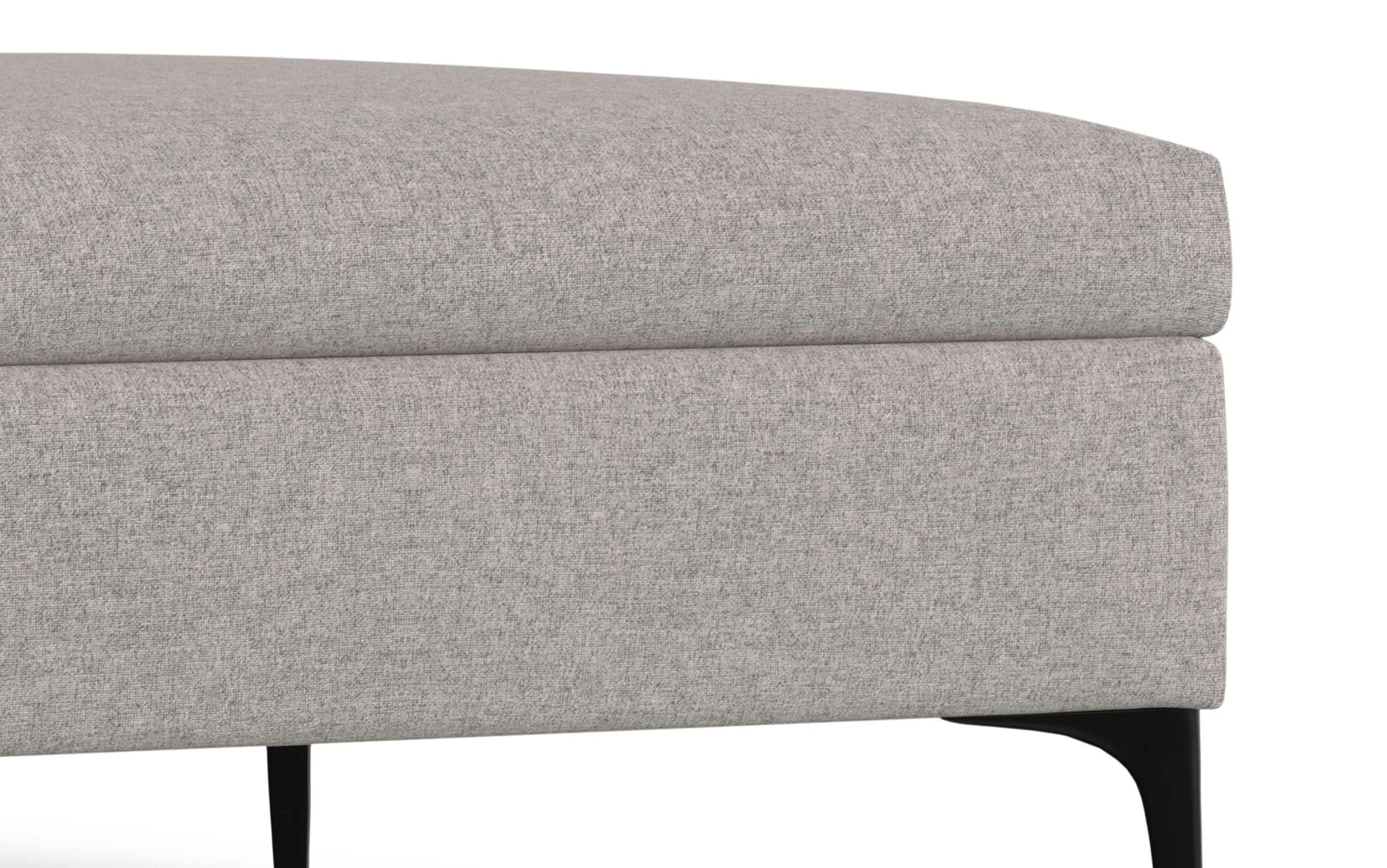 Rebecca Coffee Table Storage Ottoman with Lift Up Lid in Linen