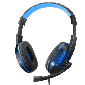 Stereo Gaming Headset with LED Light, Noise Isolation, Soft Memory Earmuffs, Mic, 3.5mm Plug, USB, 6.56ft Cord - PS4 Xbox