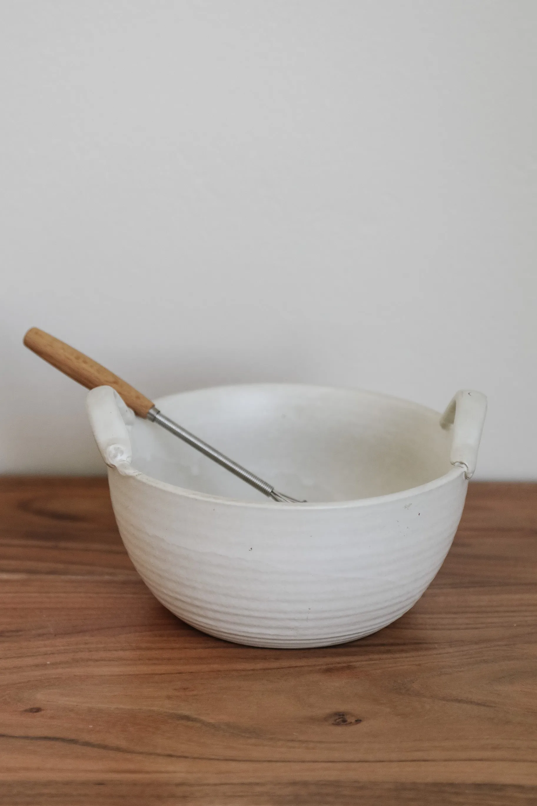 Stoneware Bowl & Whisk