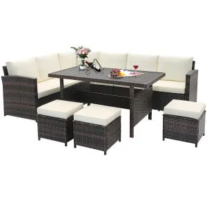 Tangkula 7 Pieces Wicker Patio Furniture Set