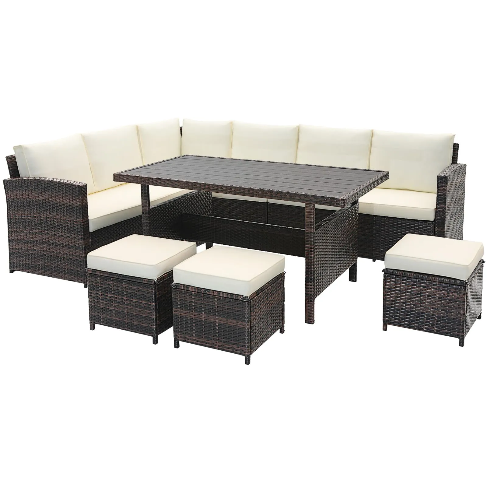 Tangkula 7 Pieces Wicker Patio Furniture Set