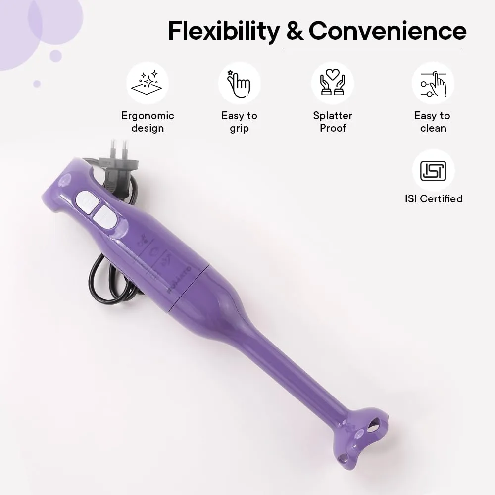 The Better Home FUMATO Anniversary, Wedding Gifts for Couples - Non Stick Sandwich Maker   Portable Electric Hand Blender | House Warming Gifts for New Home | 1 Year Warranty (Purple)