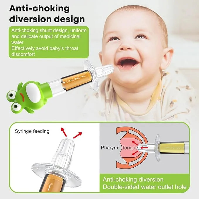 THE LITTLE LOOKERS Baby Medicine Dropper/Dispenser, Medicine Feeder with Case-Frog Shape