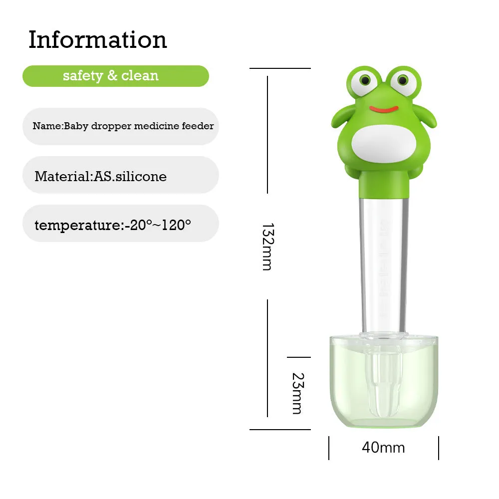 THE LITTLE LOOKERS Baby Medicine Dropper/Dispenser, Medicine Feeder with Case-Frog Shape