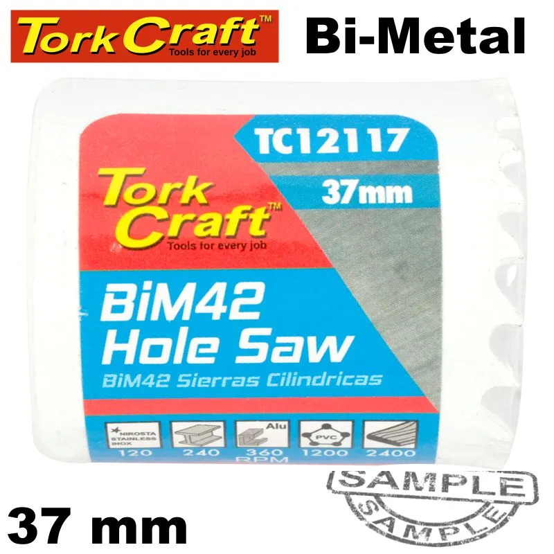 TORK CRAFT 37MM BIM42 BI METAL HOLE  SAW TC12117