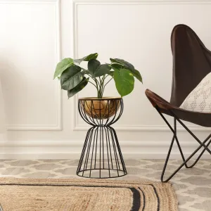 Twin Bloom Floor Planter | Pot Stand  For Home & Office Decor