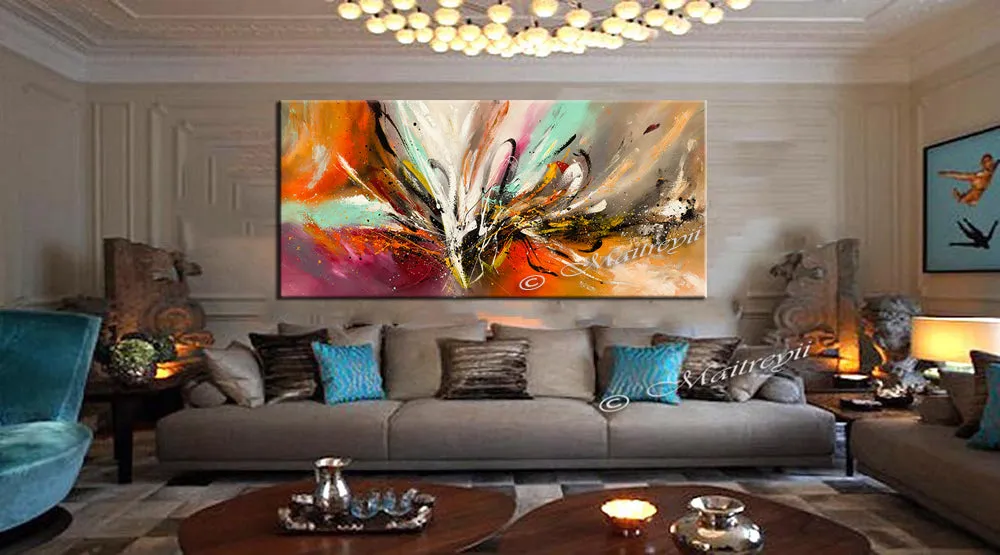 Wall Art Abstract Modern Oil Painting on Canvas Amazing Abstract Gold Flow Painting - Abstract Art 84 (Copy)