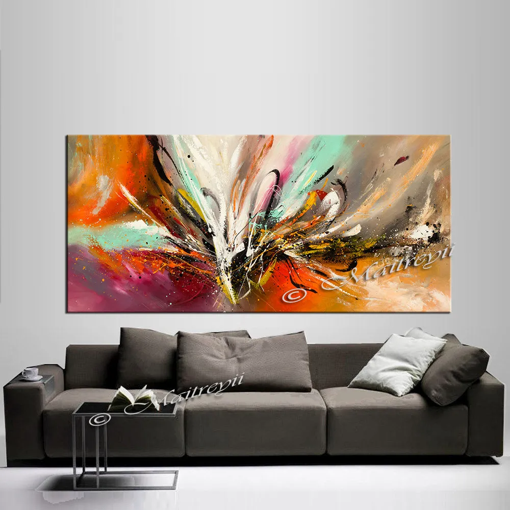 Wall Art Abstract Modern Oil Painting on Canvas Amazing Abstract Gold Flow Painting - Abstract Art 84 (Copy)