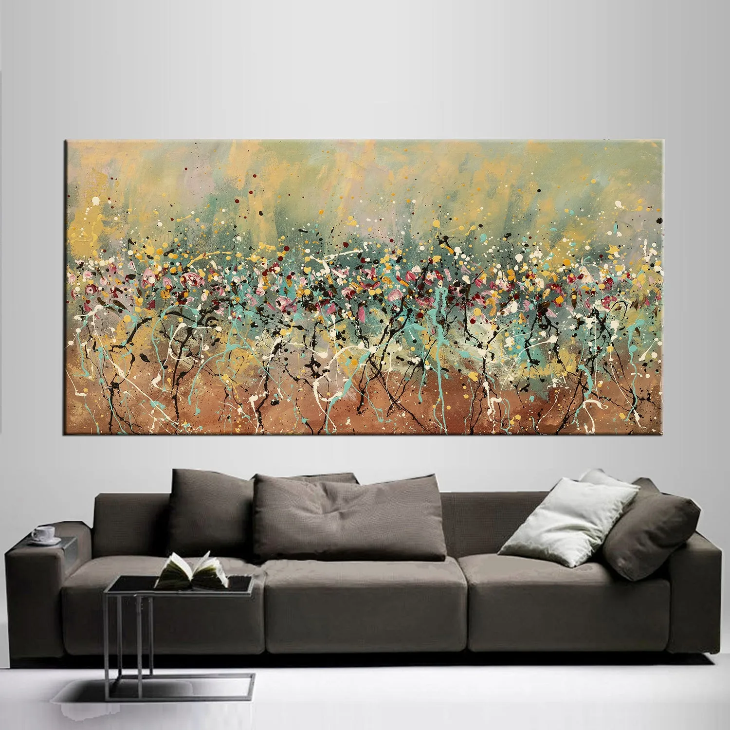 Wall Art Jackson Pollock Painting extra large abstract art Modern canvas - Beauty of Bridge 17