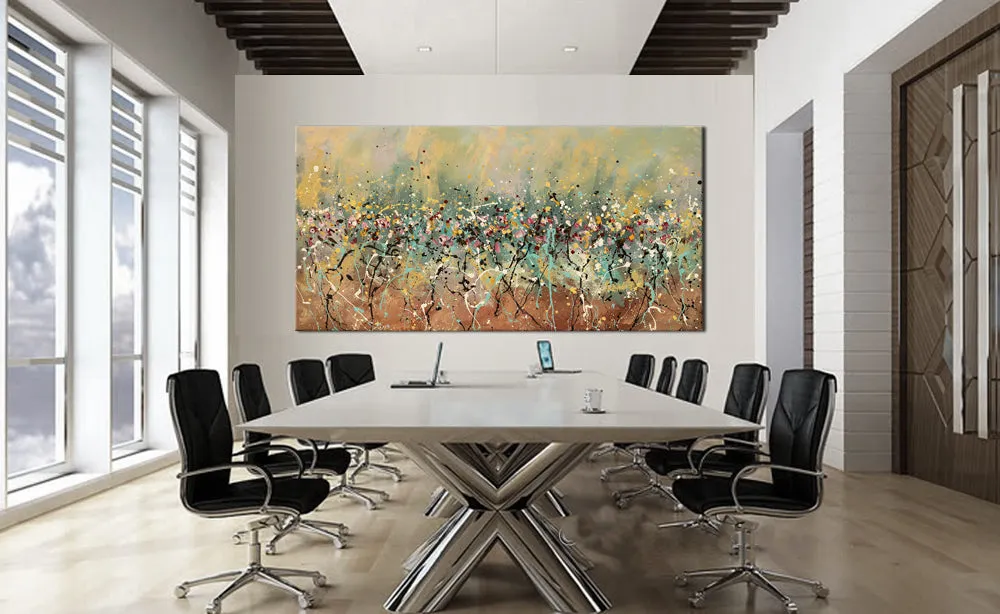 Wall Art Jackson Pollock Painting extra large abstract art Modern canvas - Beauty of Bridge 17