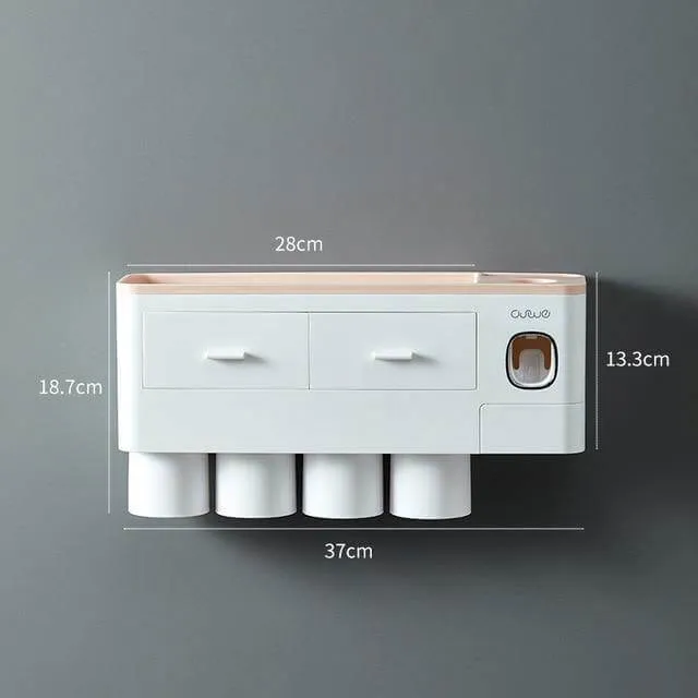 Wall-Mounted Magnetic Bathroom Organizer