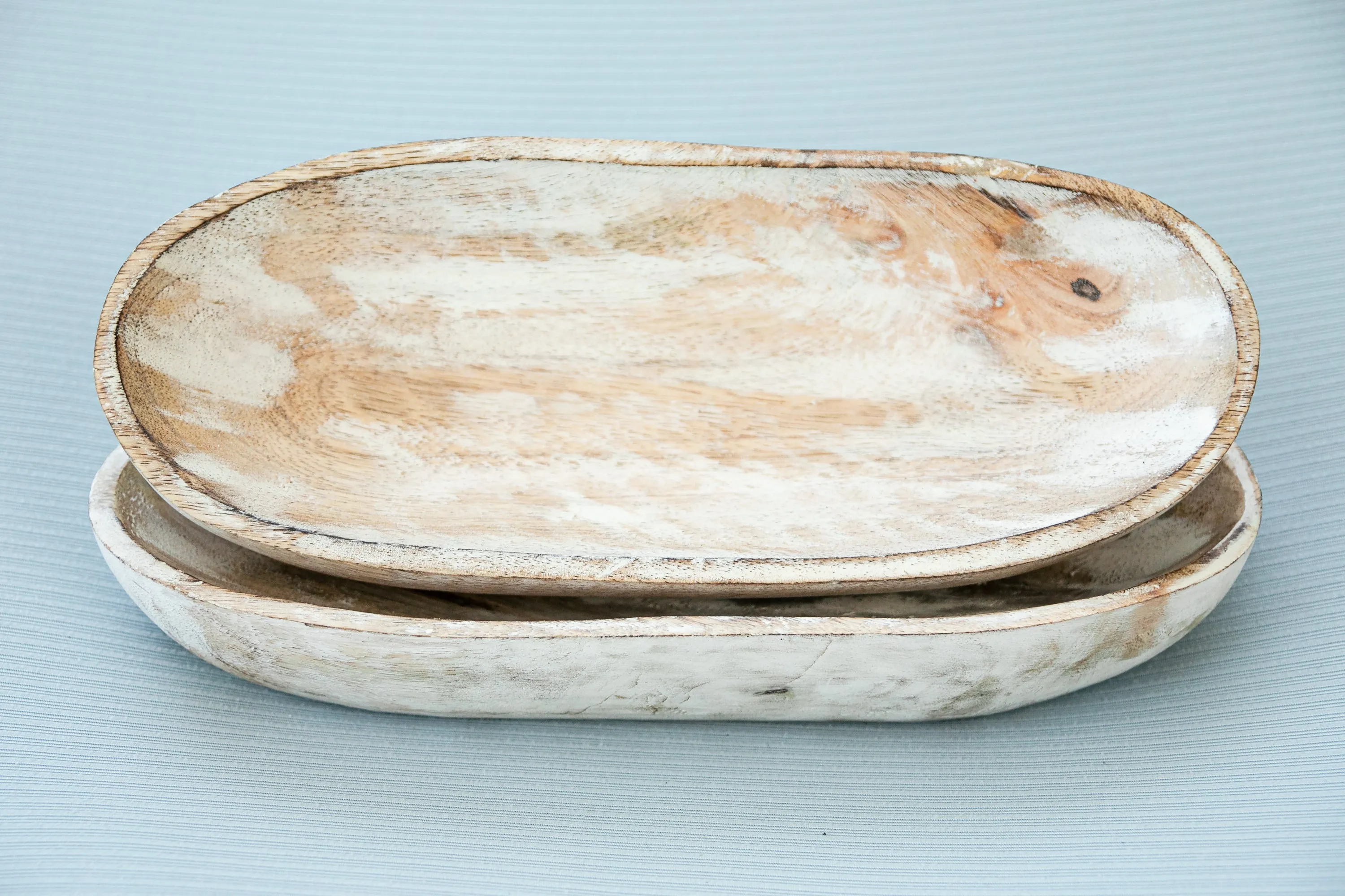 White Wash Boat Tray Large