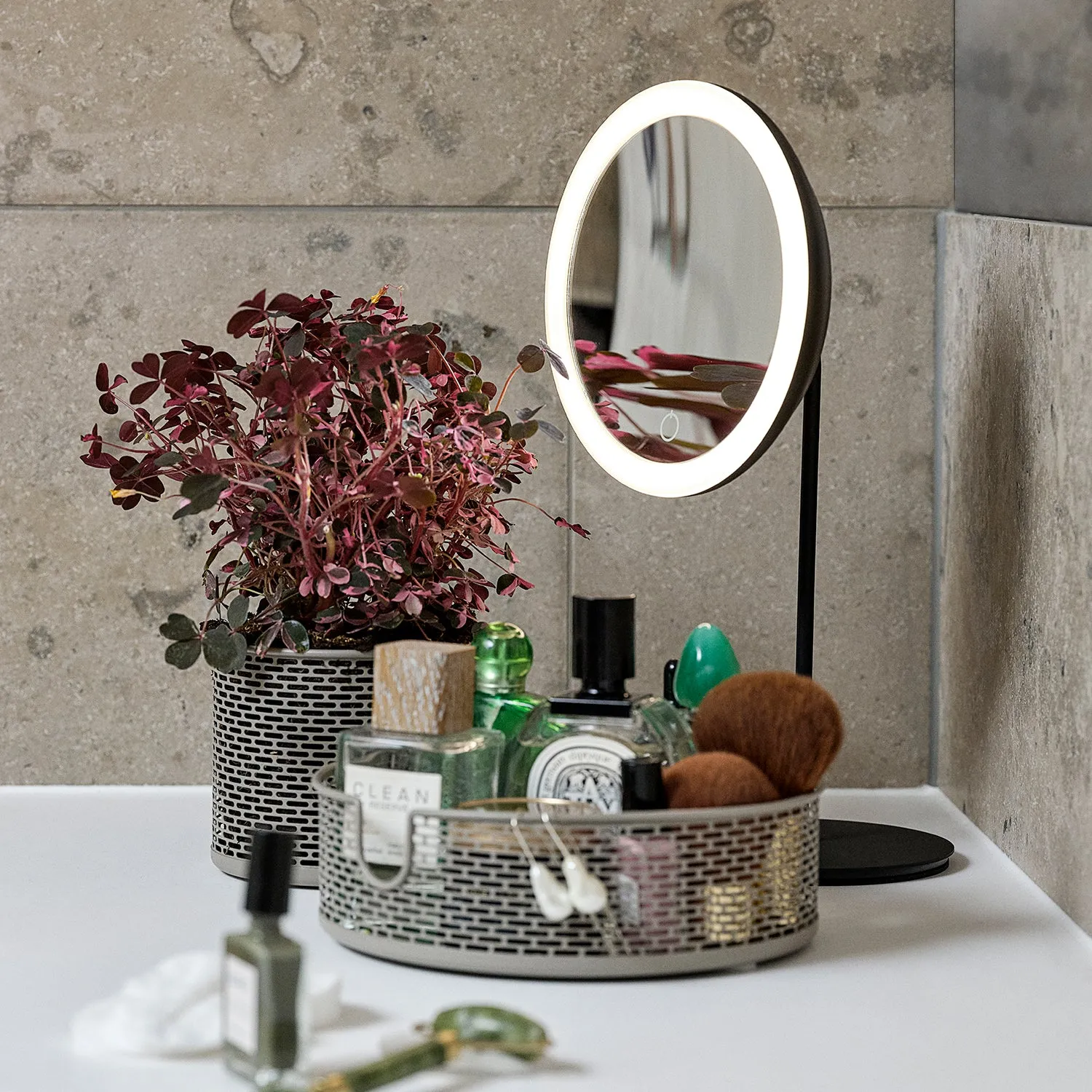 zone denmark | illuminated table mirror | white