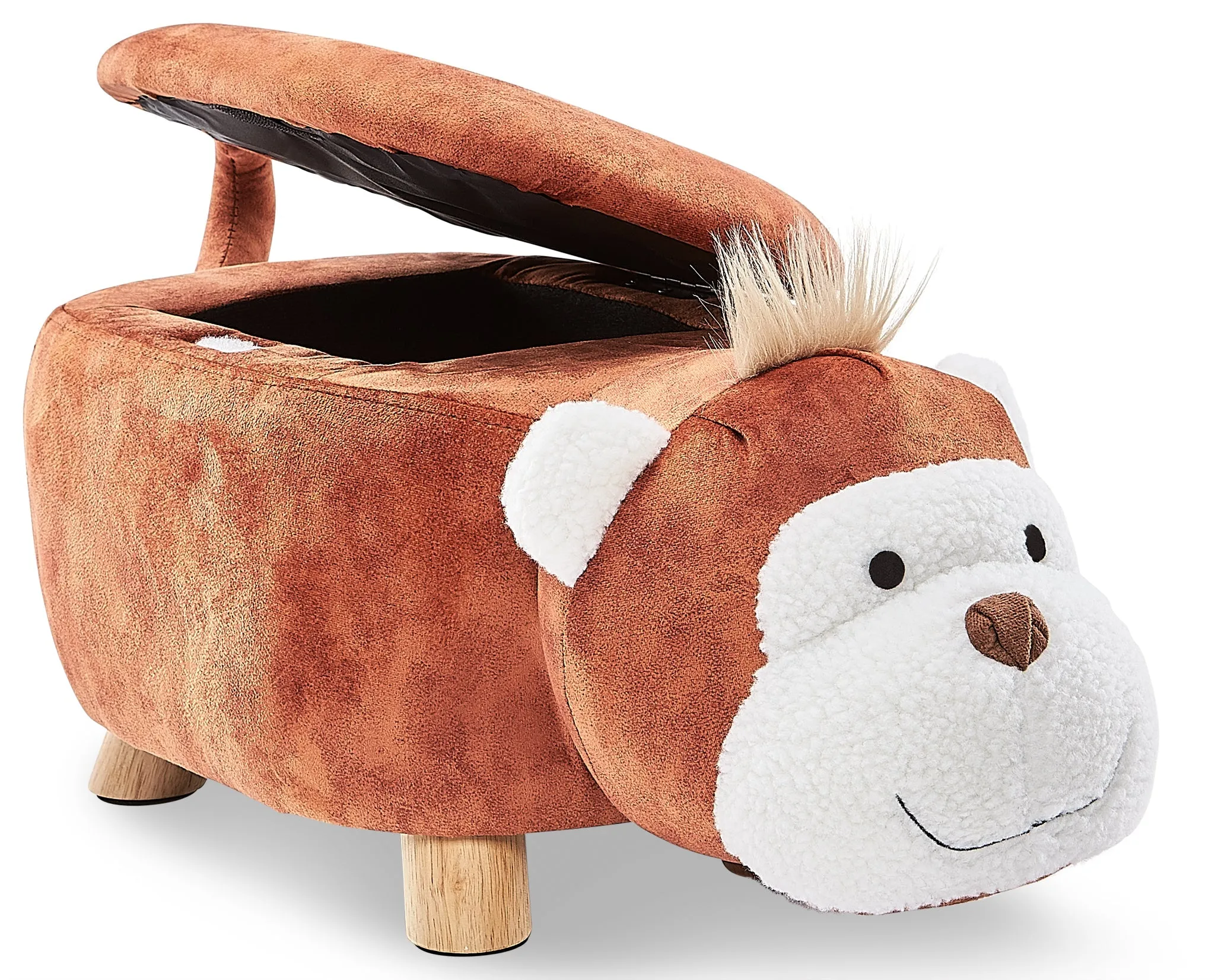 Zoo Companions Monkey Storage Ottoman - Brown