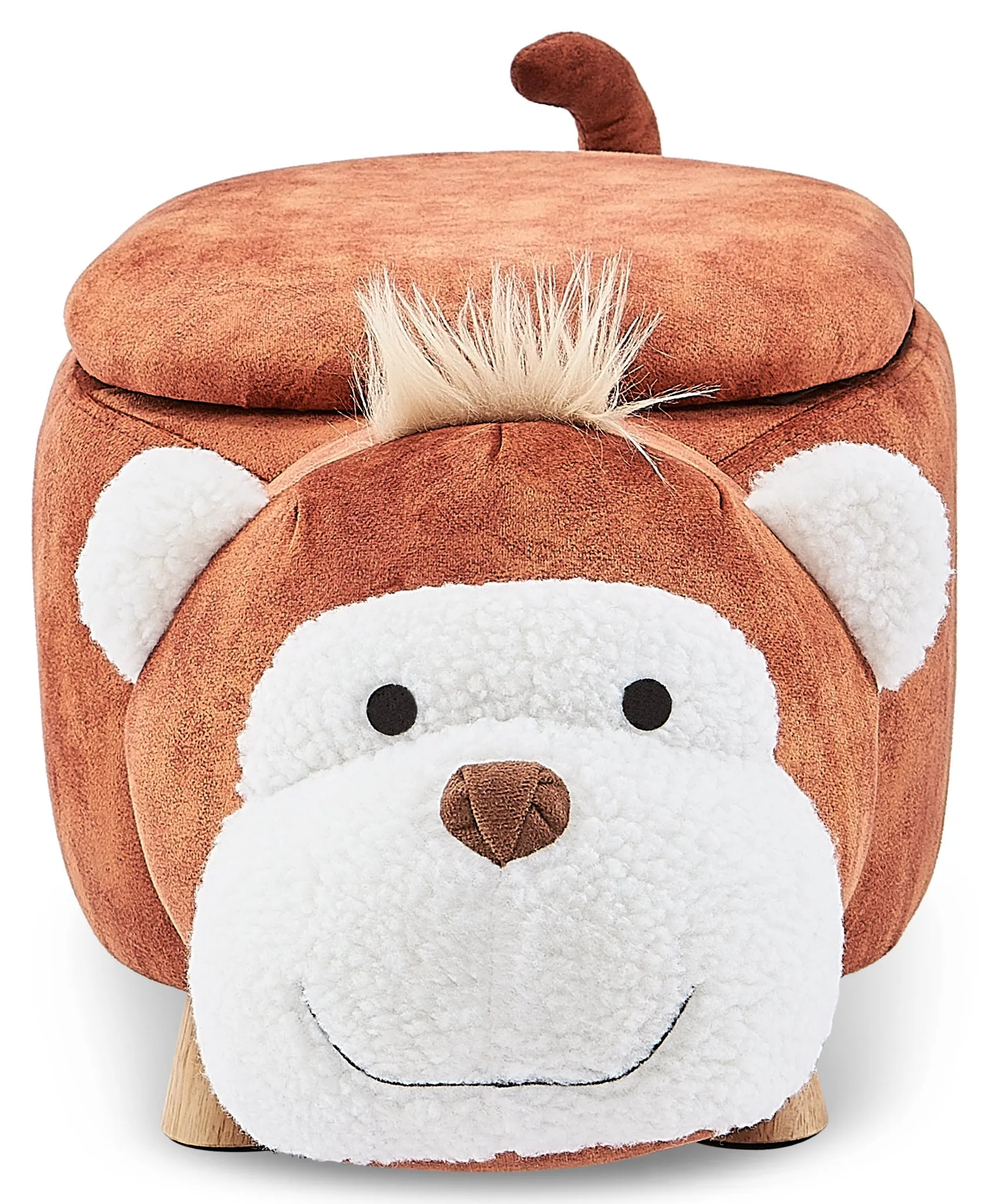 Zoo Companions Monkey Storage Ottoman - Brown