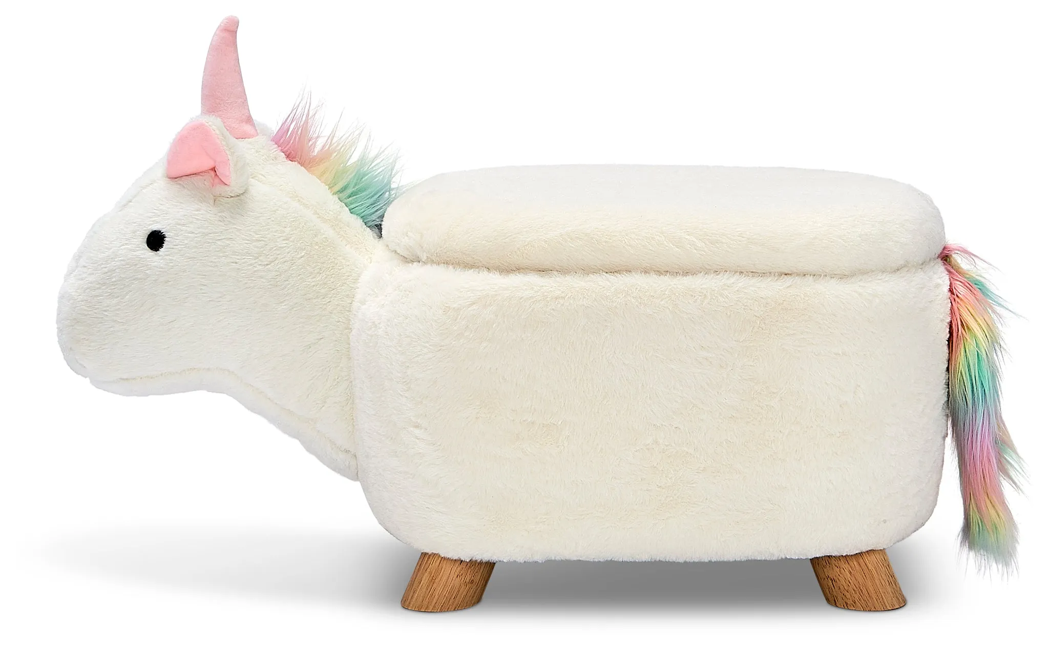 Zoo Companions Unicorn Storage Ottoman - White