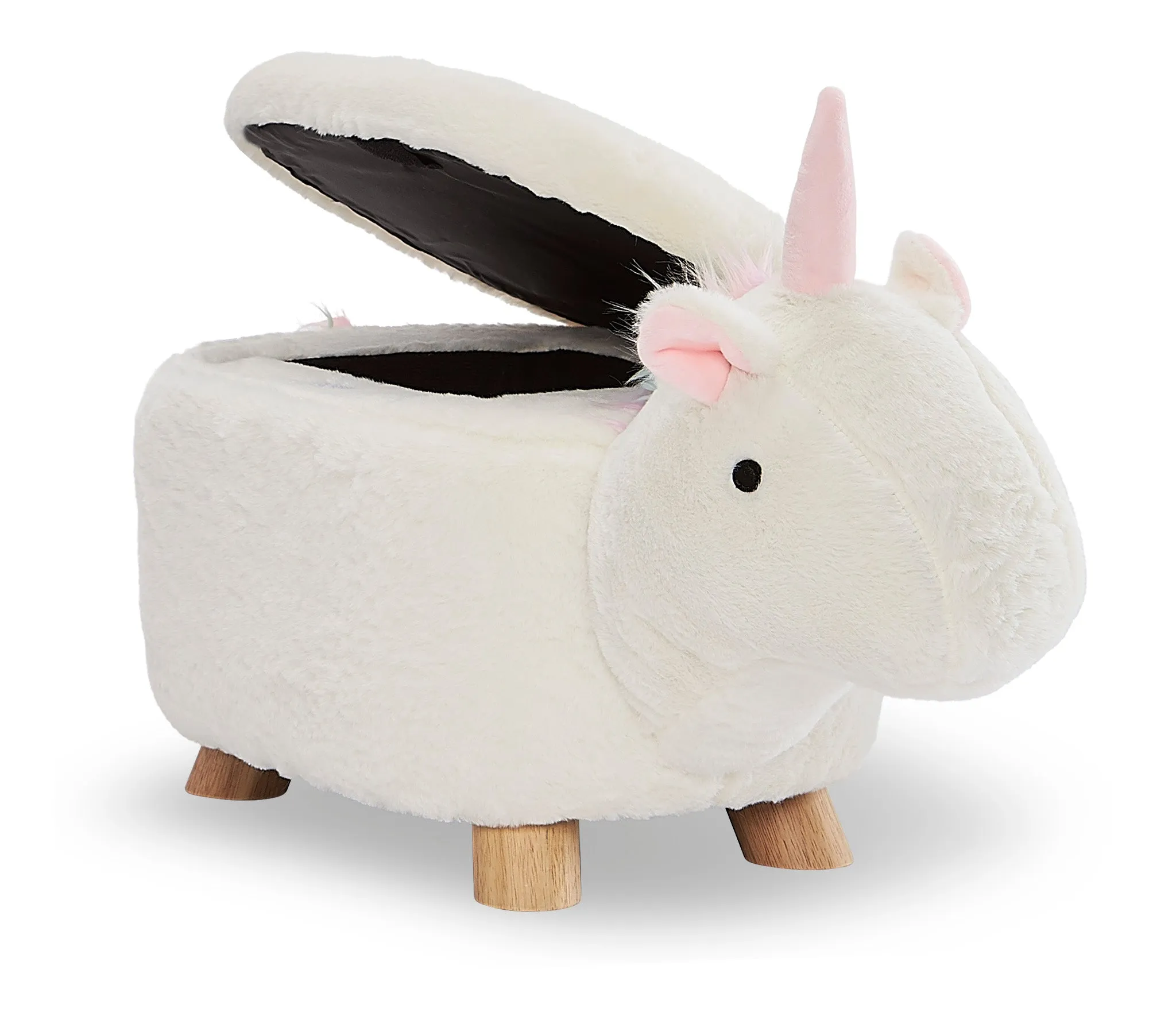 Zoo Companions Unicorn Storage Ottoman - White